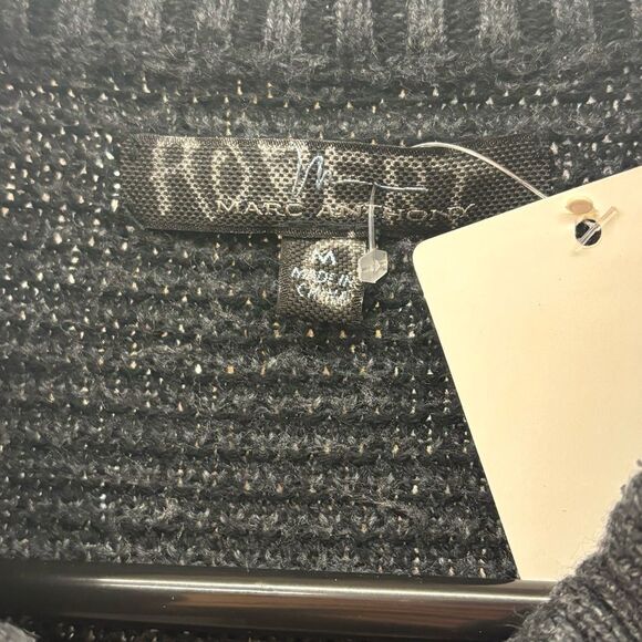 Marc Anthony Mens Med Charcoal Gray Knit Sweater - Picture 2 of 4